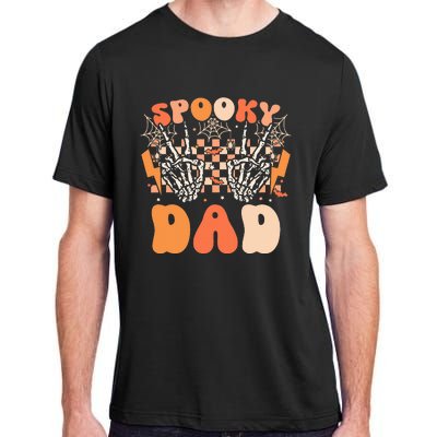 Spooky Dad Halloween Skeleton Costume Retro Groovy Adult ChromaSoft Performance T-Shirt