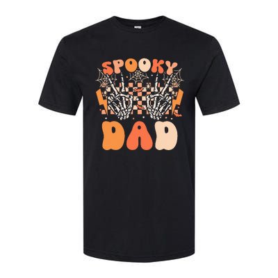 Spooky Dad Halloween Skeleton Costume Retro Groovy Softstyle CVC T-Shirt