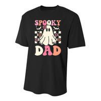 Spooky Dad Halloween Ghost Costume Retro Groovy Youth Performance Sprint T-Shirt