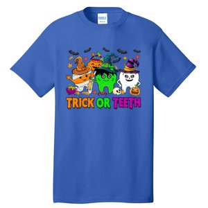 Spooky Dentist Halloween Trick Or Teeth Dental Assistant Cute Gift Tall T-Shirt