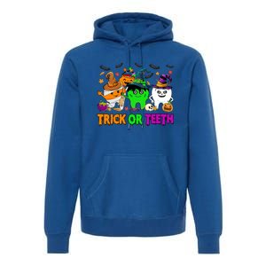 Spooky Dentist Halloween Trick Or Teeth Dental Assistant Cute Gift Premium Hoodie