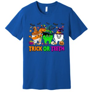 Spooky Dentist Halloween Trick Or Teeth Dental Assistant Cute Gift Premium T-Shirt