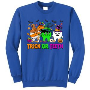 Spooky Dentist Halloween Trick Or Teeth Dental Assistant Cute Gift Tall Sweatshirt