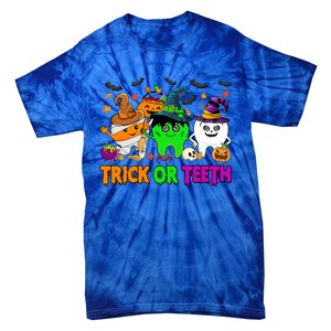 Spooky Dentist Halloween Trick Or Teeth Dental Assistant Cute Gift Tie-Dye T-Shirt