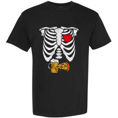 Skeleton Dad Halloween Pregnancy Couples Costumes Garment-Dyed Heavyweight T-Shirt