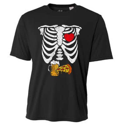 Skeleton Dad Halloween Pregnancy Couples Costumes Cooling Performance Crew T-Shirt