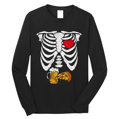 Skeleton Dad Halloween Pregnancy Couples Costumes Long Sleeve Shirt