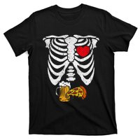 Skeleton Dad Halloween Pregnancy Couples Costumes T-Shirt