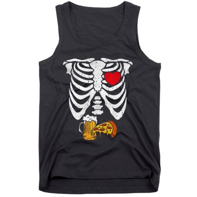 Skeleton Dad Halloween Pregnancy Couples Costumes Tank Top