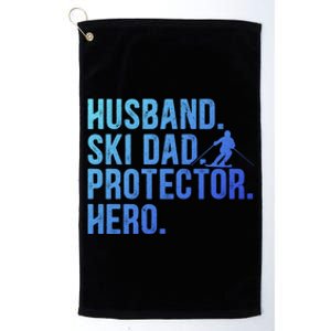 Ski Dad Husband Hero Gift Platinum Collection Golf Towel