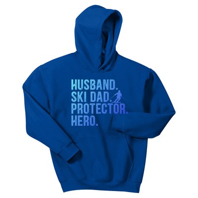 Ski Dad Husband Hero Gift Kids Hoodie