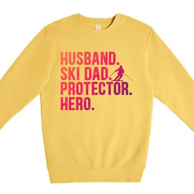 Ski Dad Husband Hero Gift Premium Crewneck Sweatshirt