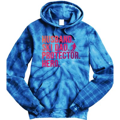 Ski Dad Husband Hero Gift Tie Dye Hoodie