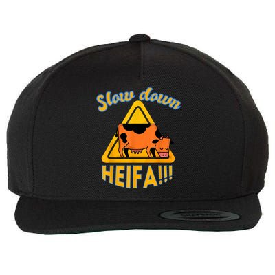 Slow Down Heifa Wool Snapback Cap