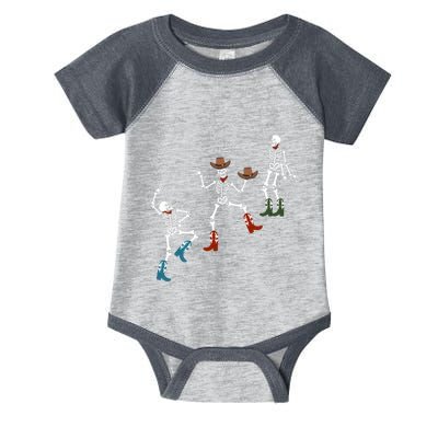 Skeleton Dance Halloween Funny Skeleton Cowboy Halloween Skull Infant Baby Jersey Bodysuit