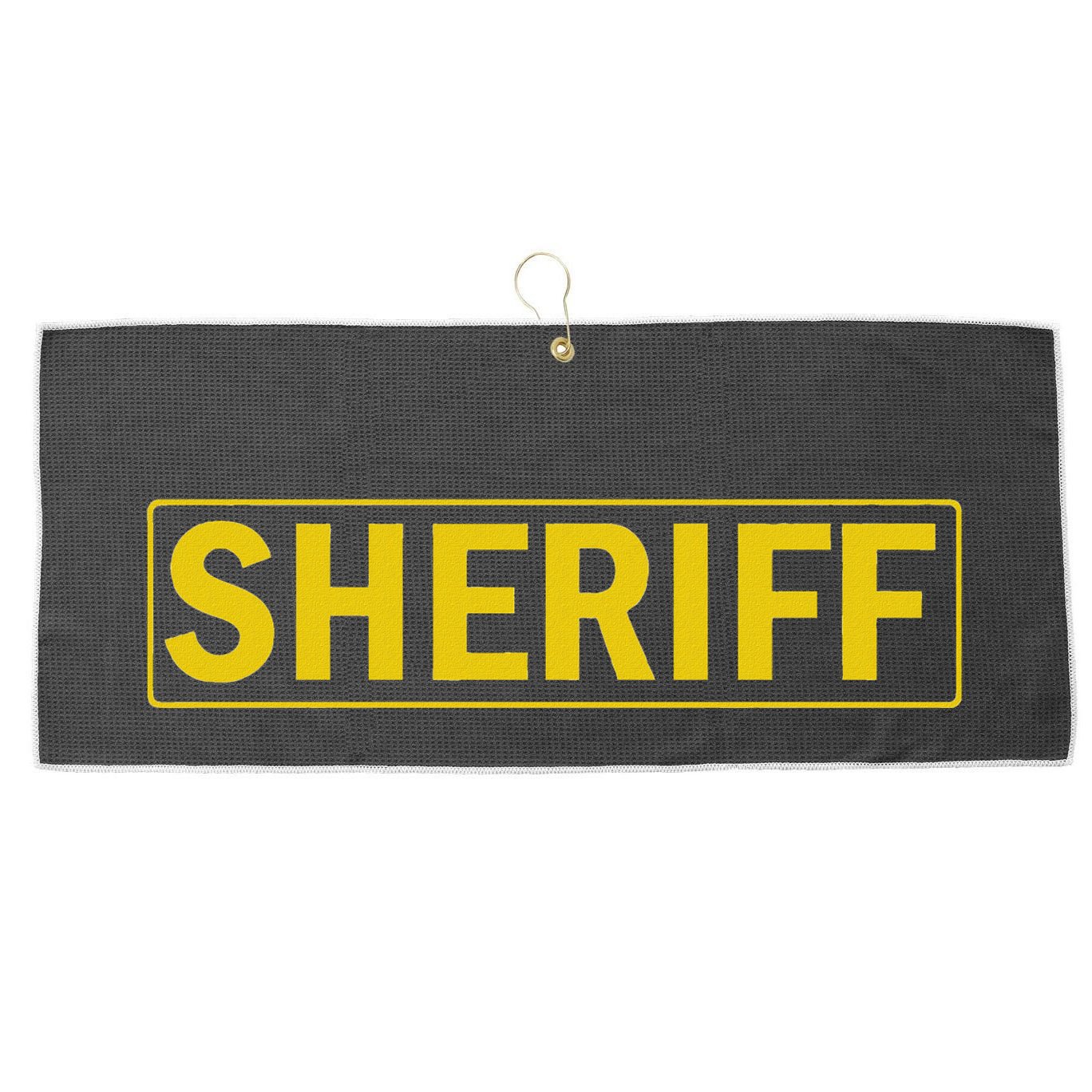 Sheriff Deputy Halloween Costume Large Microfiber Waffle Golf Towel