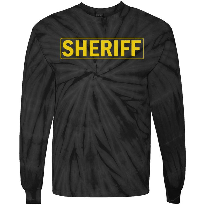 Sheriff Deputy Halloween Costume Tie-Dye Long Sleeve Shirt