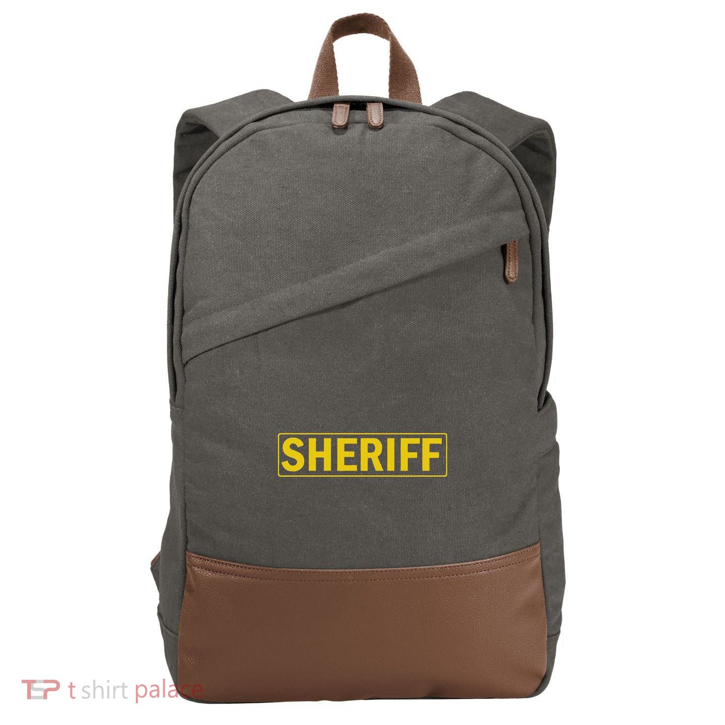 Sheriff Deputy Halloween Costume Cotton Canvas Backpack