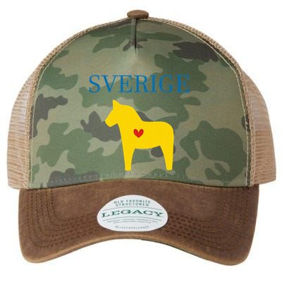 Swedish Dala Horse Midsommar Heart Sverige Legacy Tie Dye Trucker Hat