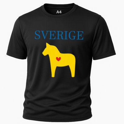 Swedish Dala Horse Midsommar Heart Sverige Performance Shirt