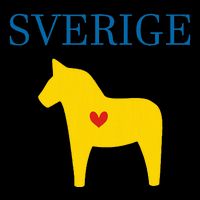 Swedish Dala Horse Midsommar Heart Sverige Bucket Hat