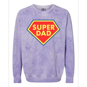 Super Dad Hero Gift Colorblast Crewneck Sweatshirt