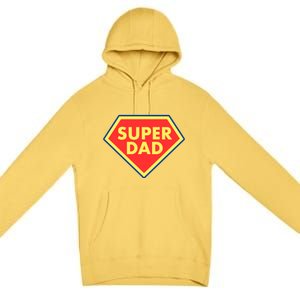 Super Dad Hero Gift Premium Pullover Hoodie