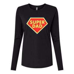 Super Dad Hero Gift Womens Cotton Relaxed Long Sleeve T-Shirt