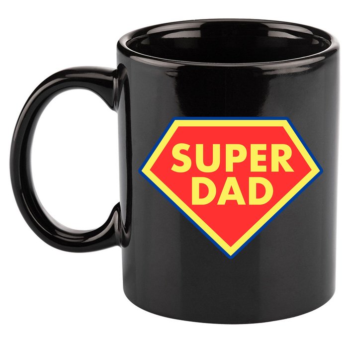 Super Dad Hero Gift 11oz C Handle Ceramic Mug