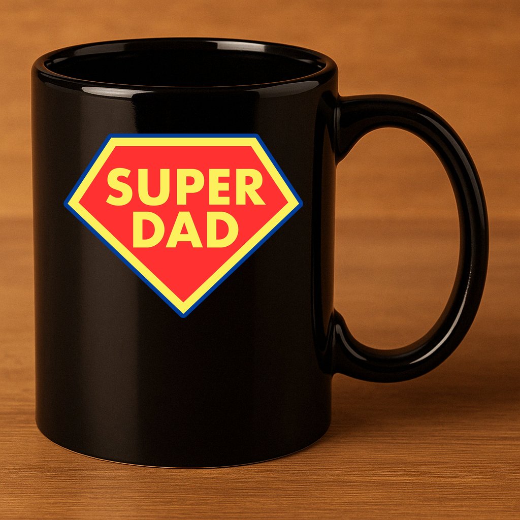 Super Dad Hero Gift 11oz C Handle Ceramic Mug