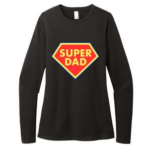 Super Dad Hero Gift Womens CVC Long Sleeve Shirt