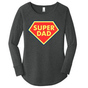 Super Dad Hero Gift Women's Perfect Tri Tunic Long Sleeve Shirt