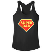 Super Dad Hero Gift Ladies PosiCharge Competitor Racerback Tank