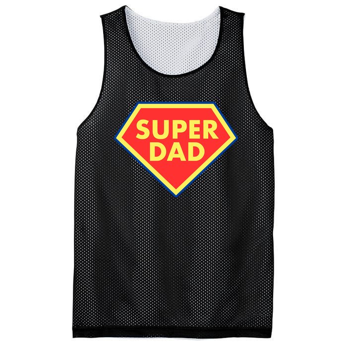 Super Dad Hero Gift Mesh Reversible Basketball Jersey Tank