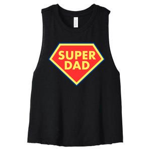 Super Dad Hero Gift Women's Racerback Cropped Tank