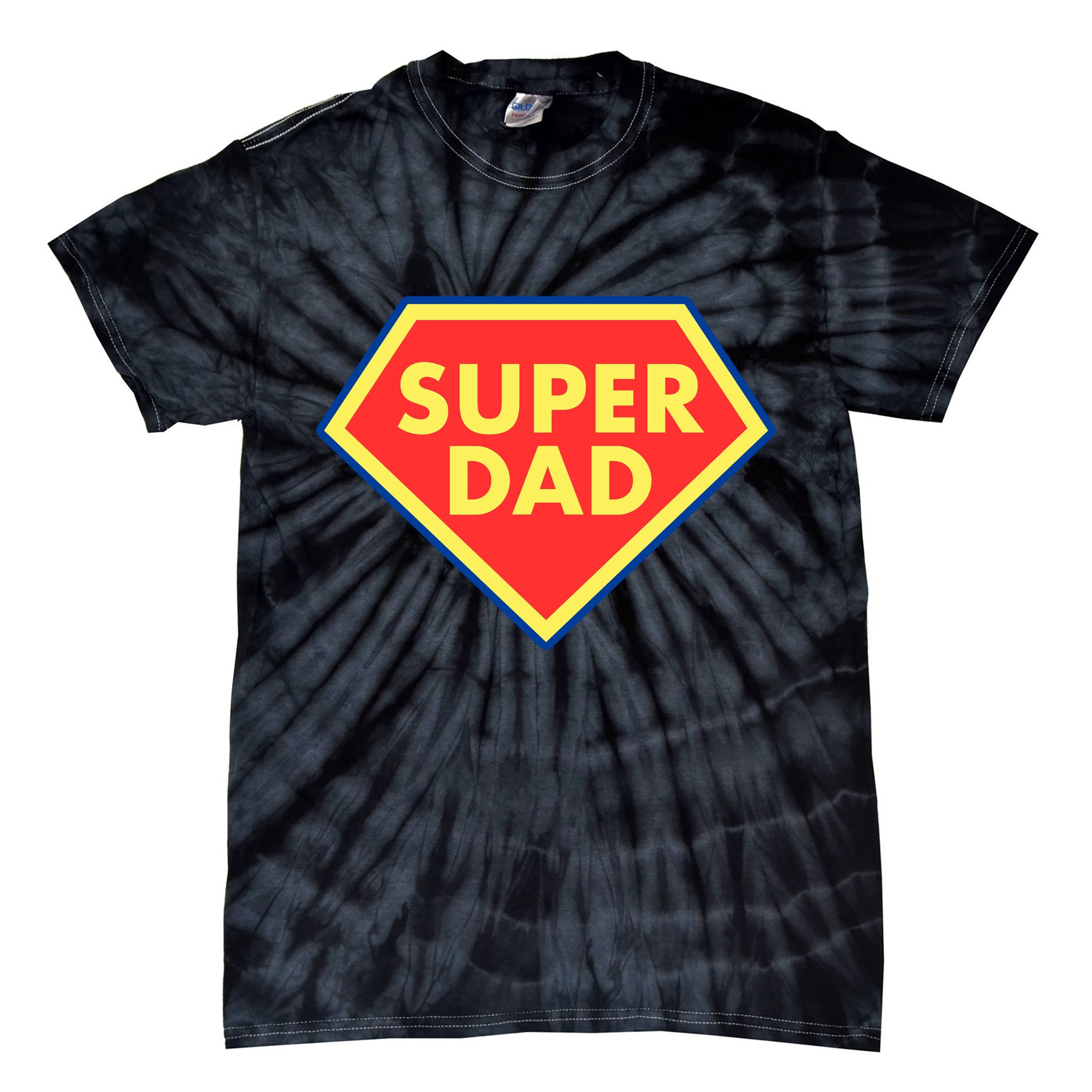 Super Dad Hero Gift Tie-Dye T-Shirt