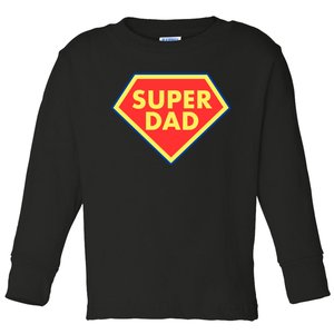 Super Dad Hero Gift Toddler Long Sleeve Shirt