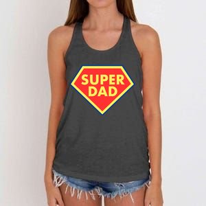 Super Dad Hero Gift Women's Knotted Racerback Tank