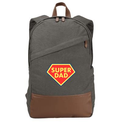 Super Dad Hero Gift Cotton Canvas Backpack
