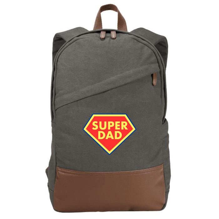 Super Dad Hero Gift Cotton Canvas Backpack