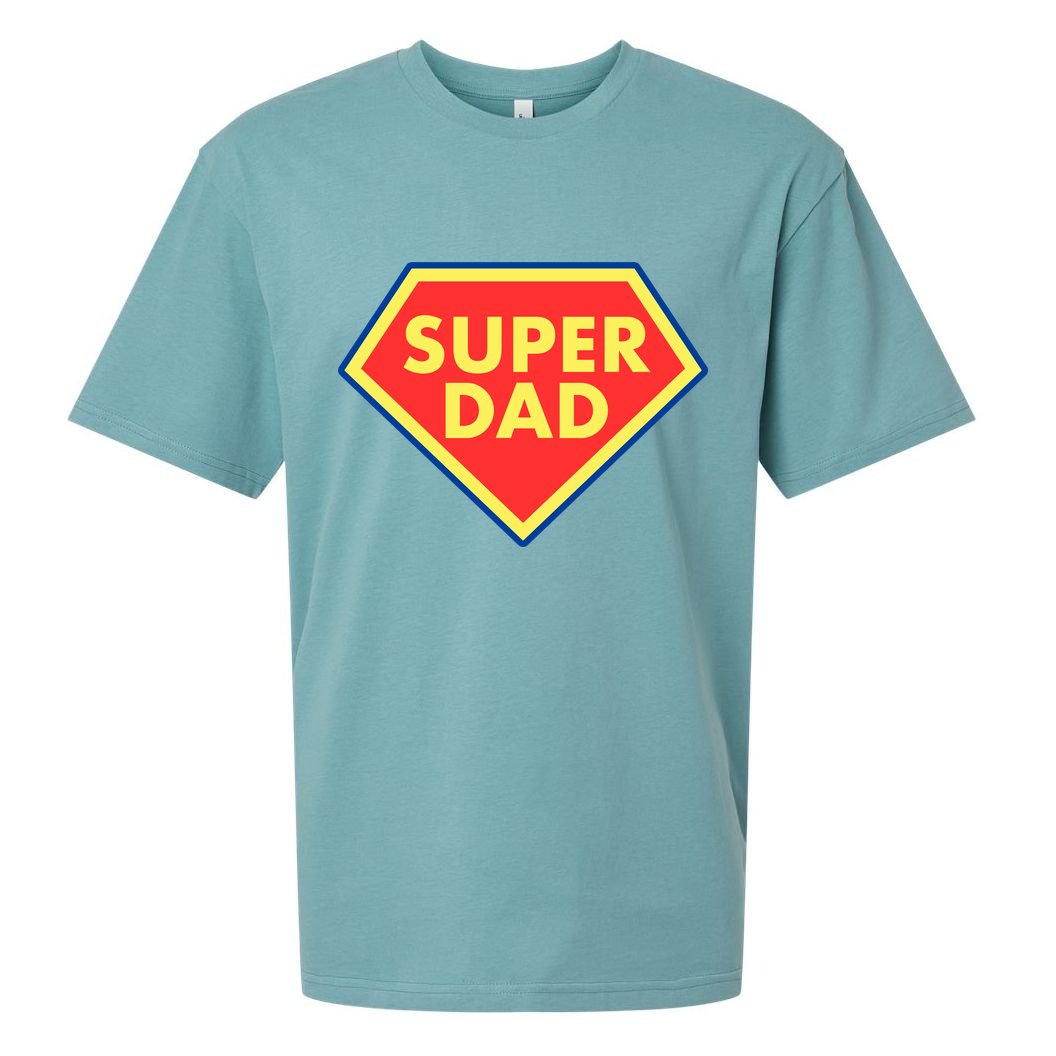 Super Dad Hero Gift Sueded Cloud Jersey T-Shirt