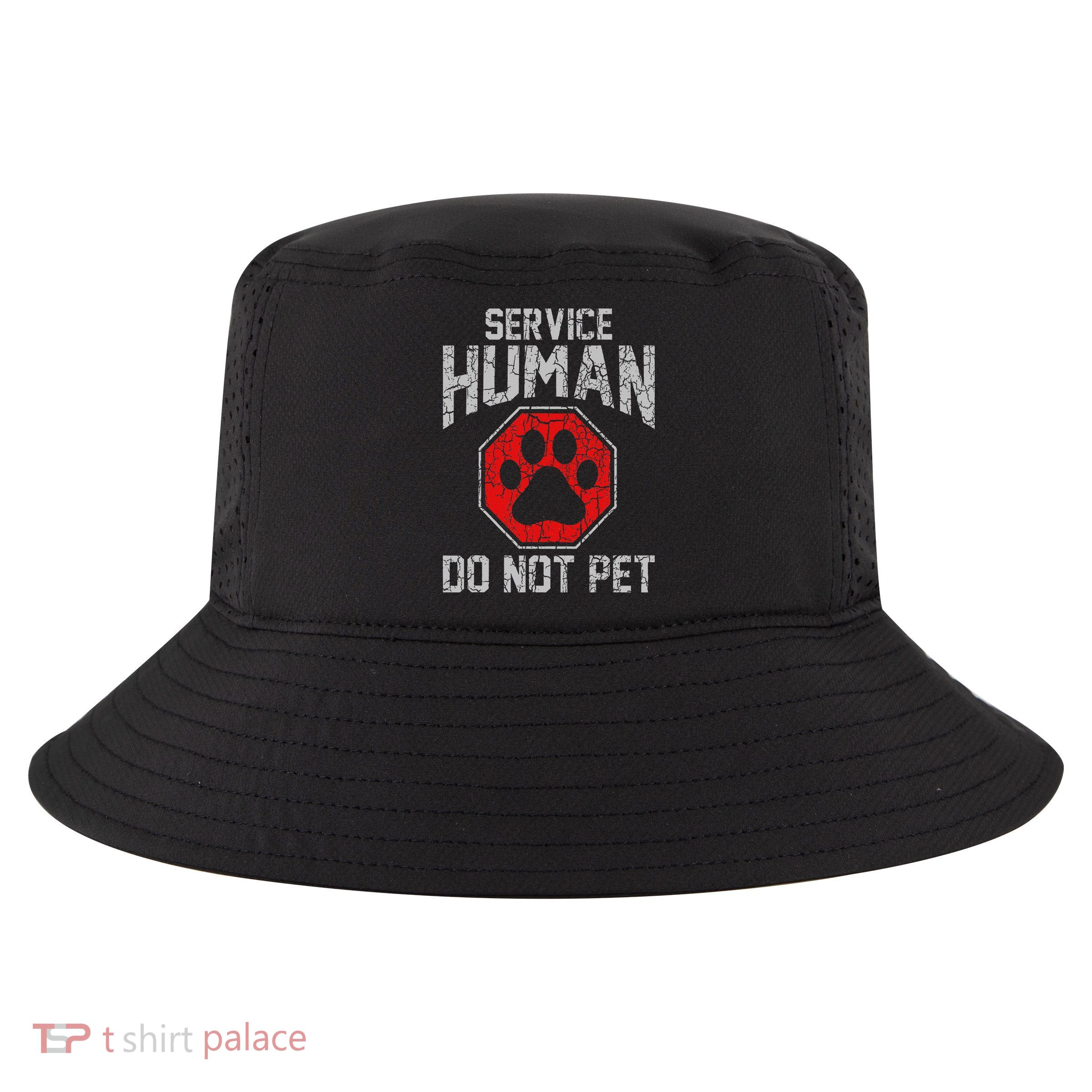Service Dog Human Do Not Pet Funny Vintage Rescue Dog Owner Cool Comfort Performance Bucket Hat