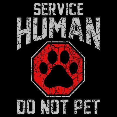 Service Dog Human Do Not Pet Funny Vintage Rescue Dog Owner T-Shirt