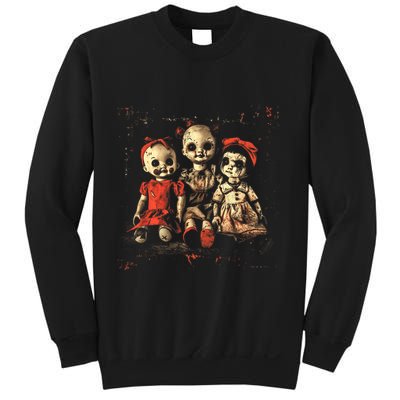 Scary Doll Horror Movie Creepy Haunted Toy Goth Alt Emo Sweatshirt