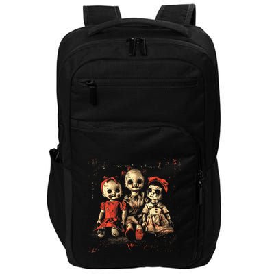 Scary Doll Horror Movie Creepy Haunted Toy Goth Alt Emo Impact Tech Backpack