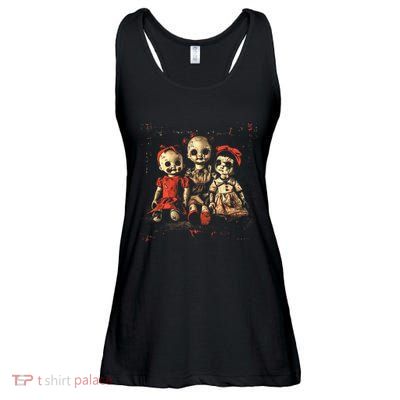 Scary Doll Horror Movie Creepy Haunted Toy Goth Alt Emo Ladies Essential Flowy Tank