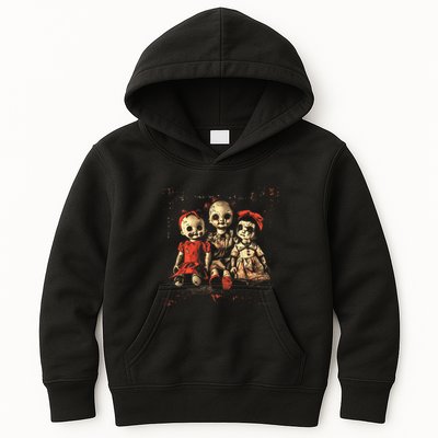 Scary Doll Horror Movie Creepy Haunted Toy Goth Alt Emo Kids Hoodie