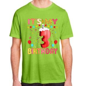 Sweet Donut It's My 3rd Birthday 3 Years Old Funny Cute Adult ChromaSoft Performance T-Shirt