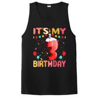 Sweet Donut It's My 3rd Birthday 3 Years Old Funny Cute PosiCharge Competitor Tank