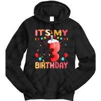 Sweet Donut It's My 3rd Birthday 3 Years Old Funny Cute Tie Dye Hoodie